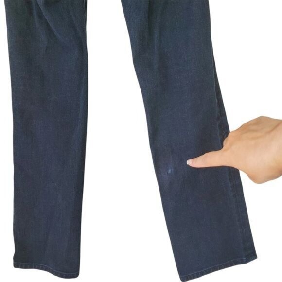 A/X ARMANI EXCHANGE Womens Jeans Size 2S Straight Distressed Low Rise Dark Wash - Picture 6 of 13